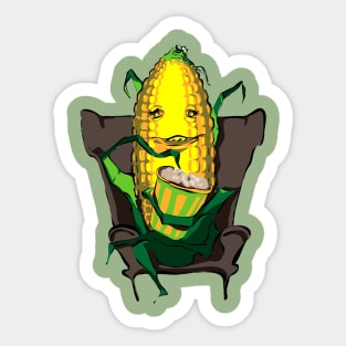 Corn eats herself Sticker